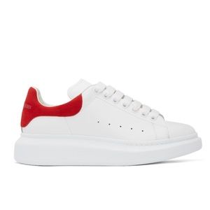 ALEXANDER MCQUEEN red and white sneakers